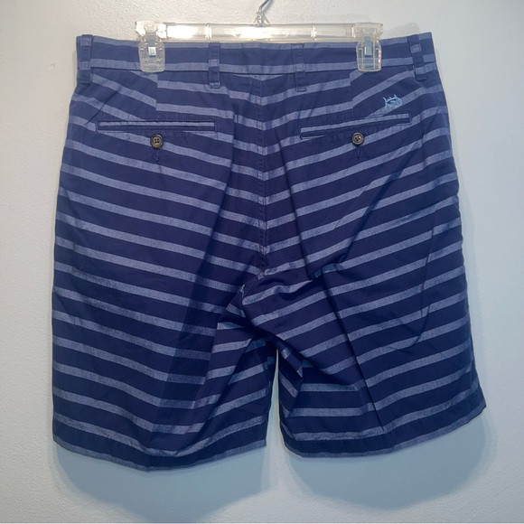 Southern Tide Men's Blue Striped Chino Shorts 100% Cotton 34x8 Mint Condition - Picture 4 of 8